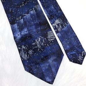 J. Ferrar Italy Blue Silver Tie 60"